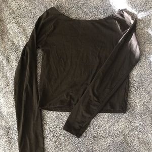Long sleeve crop top